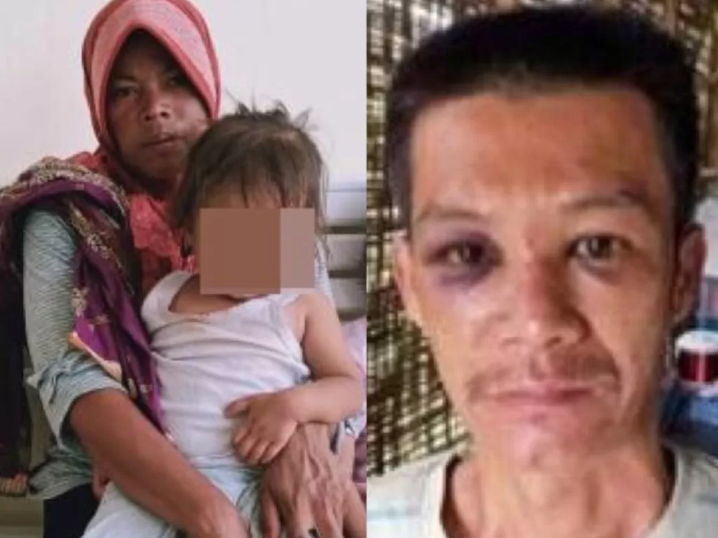 Rica, ibu tiga anak masih balita mencuri sawit senilai Rp 76 ribu (kiri) dan Atek, bapak tiga anak dihakimi warga karena mencuri sekarung beras 5 Kg. (Foto: Istimewa)