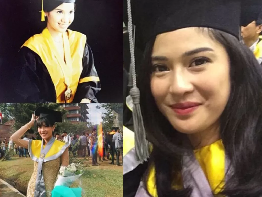 Sejumlah selebritas Indonesia pamer foto wisuda dengan maksud membesarkan hati lulusan tahun 2020 yang tidak bisa wisuda. (Foto kolase: Instagram/therealdisastr)