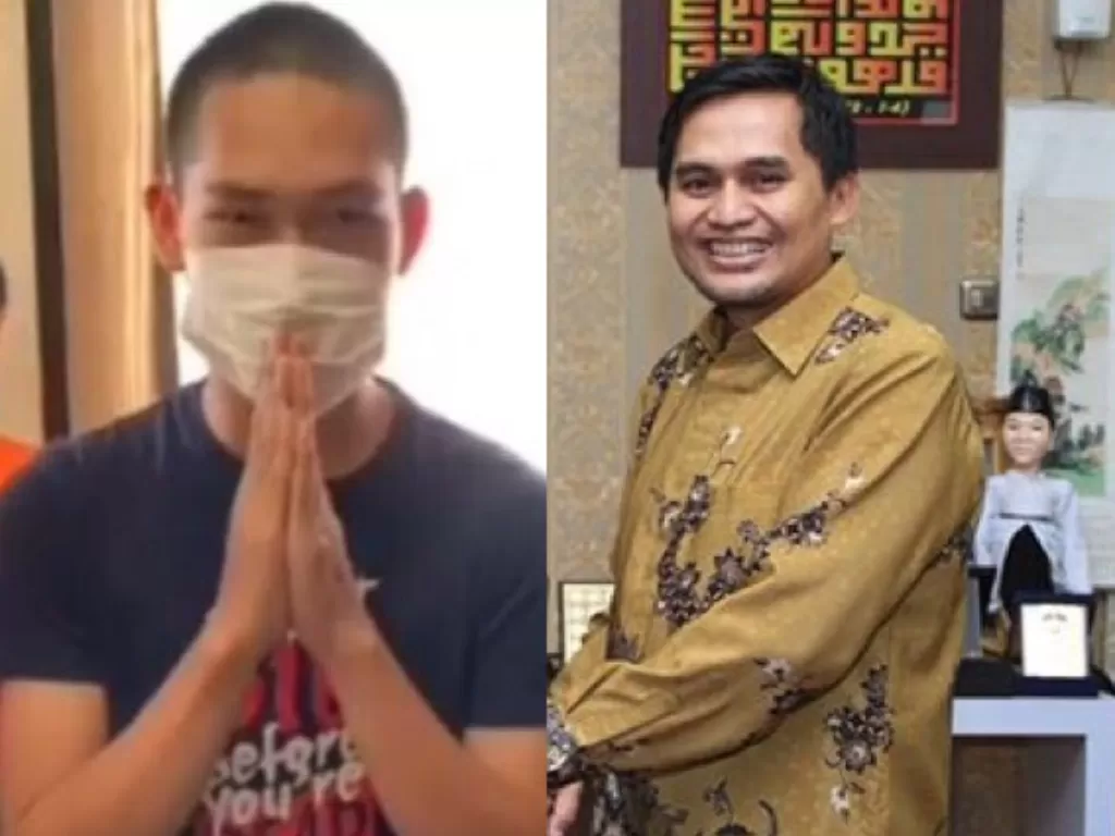 Ferdian Paleka (kiri) dan Wakil Bupati Bandung Gun Gun Gunawan (kanan). (Foto: Instagram/gungungunawan)