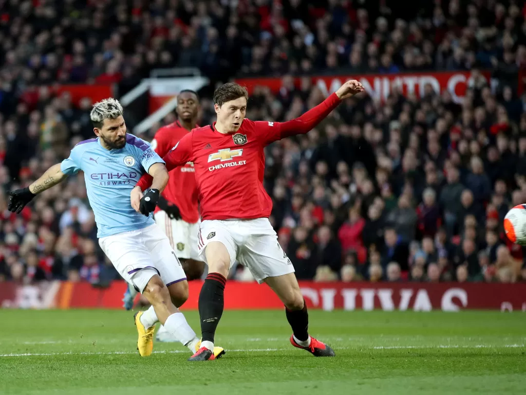 Pertandingan Liga Inggris, Manchester City vs Manchester United. (REUTERS/Carl Recine)