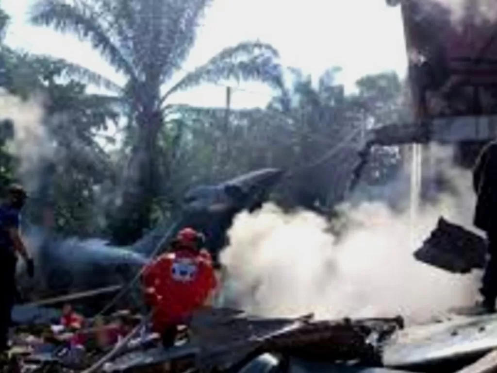 Pesawat TNI AU jatuh di Riau (ANTARA)