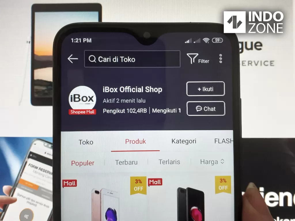 Official Store iBox di layanan Shopee (photo/INDOZONE/Ferry)