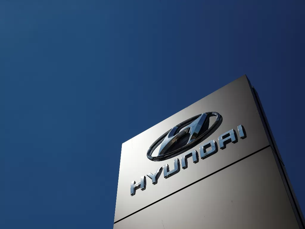 Logo pabrikan Hyundai. (REUTERS/Andrew Boyers)