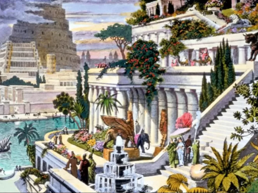 Lukisan Taman Gantung Babilonia. (wikipedia.org)