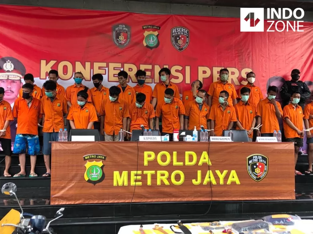 Konferensi Pers di Polda Metro Jaya. (INDOZONE/Samsudhuha Wildansyah)