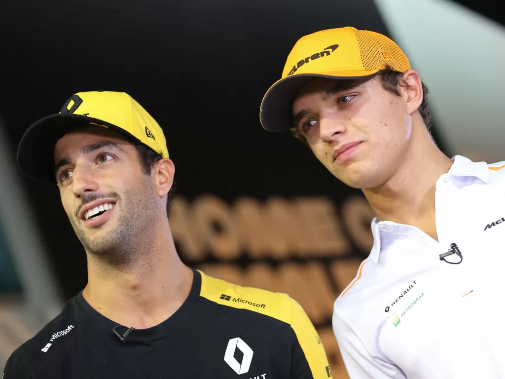 Daniel Ricciardo (kiri) dan Lando Norris (kanan). (essentiallysport.com)
