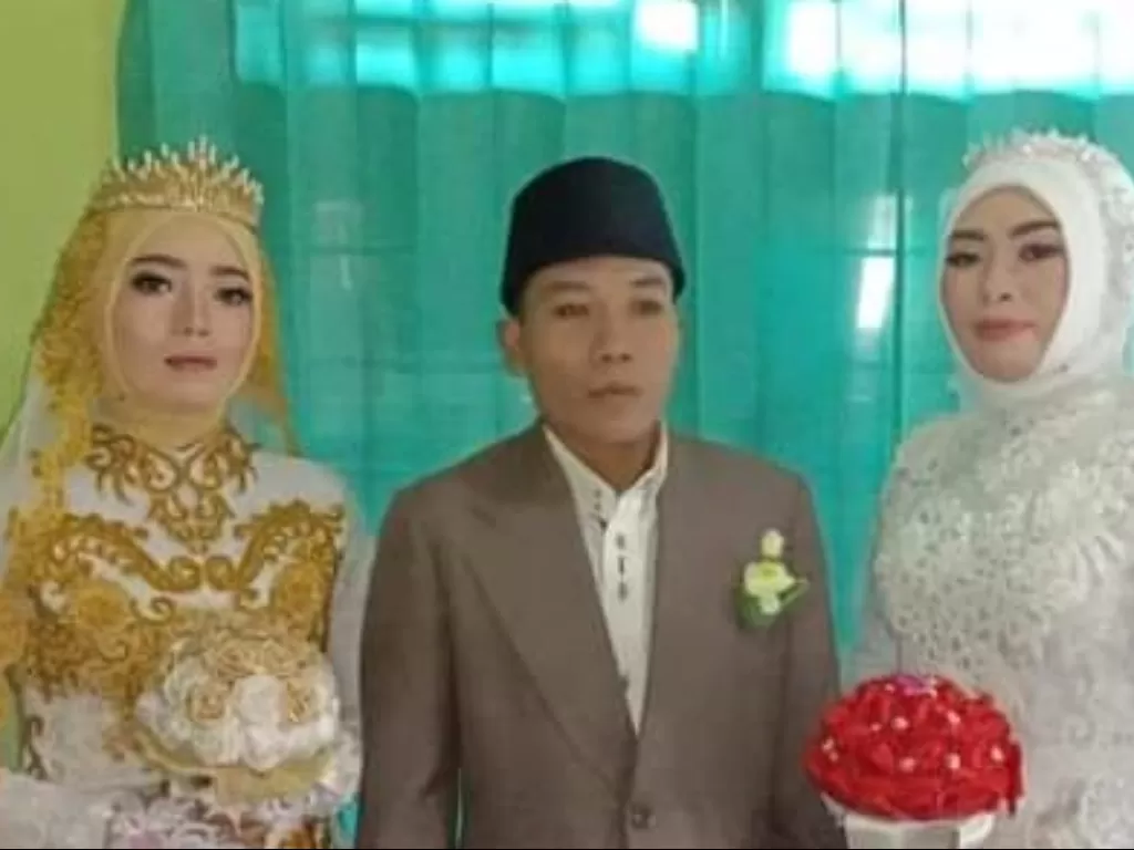 Pria asal Desa Lembar, Lombok Barat bernama Saiful Bahri viral usai nikahi 2 wanita sekaligus. (Istimewa)