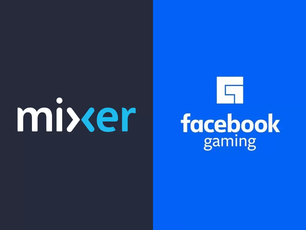 Logo layanan streaming Mixer dan Facebook Gaming (photo/Mixer/Facebook)