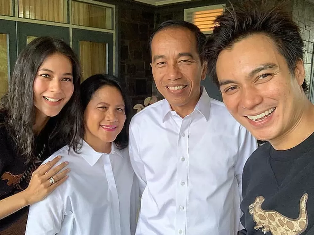 Baim Wong bersama Jokowi dan Iriana Jokowi. (Instagram/@baimwong)