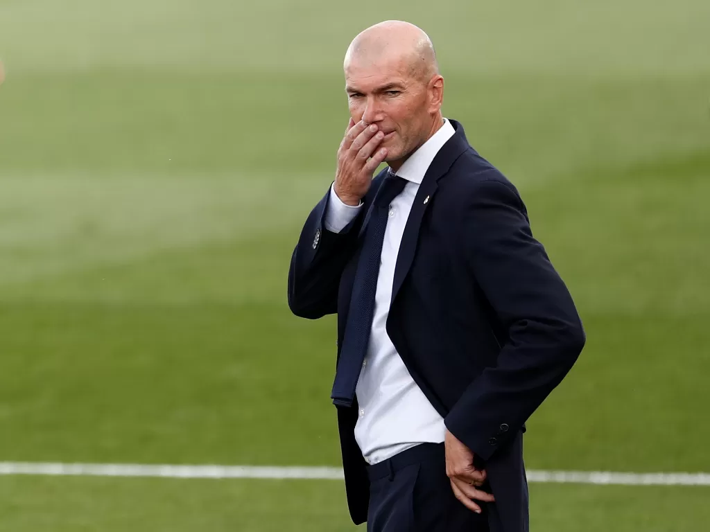Pelatih Real Madrid, Zinedine Zidane. (REUTERS/Susana Vera)
