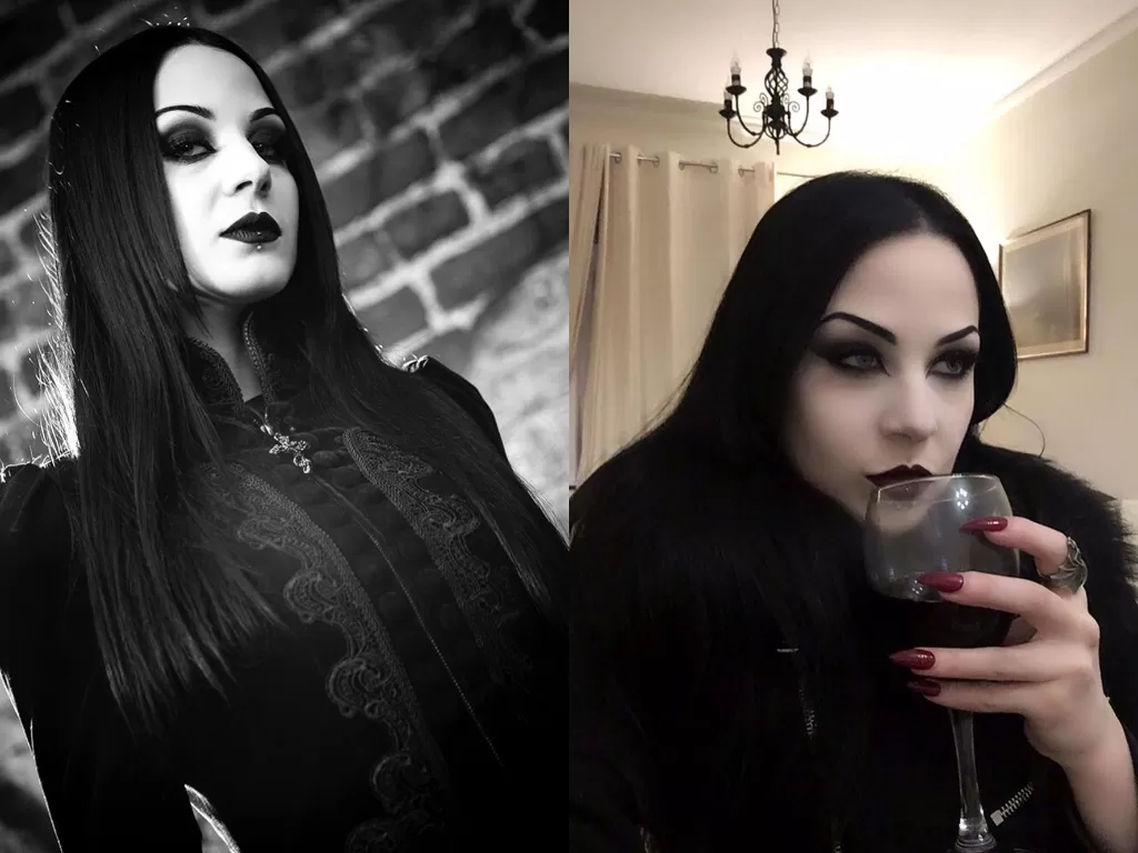 Wanita yang mengakui dirinya vampir. (photo/Instagram/@lilith_vampyre)