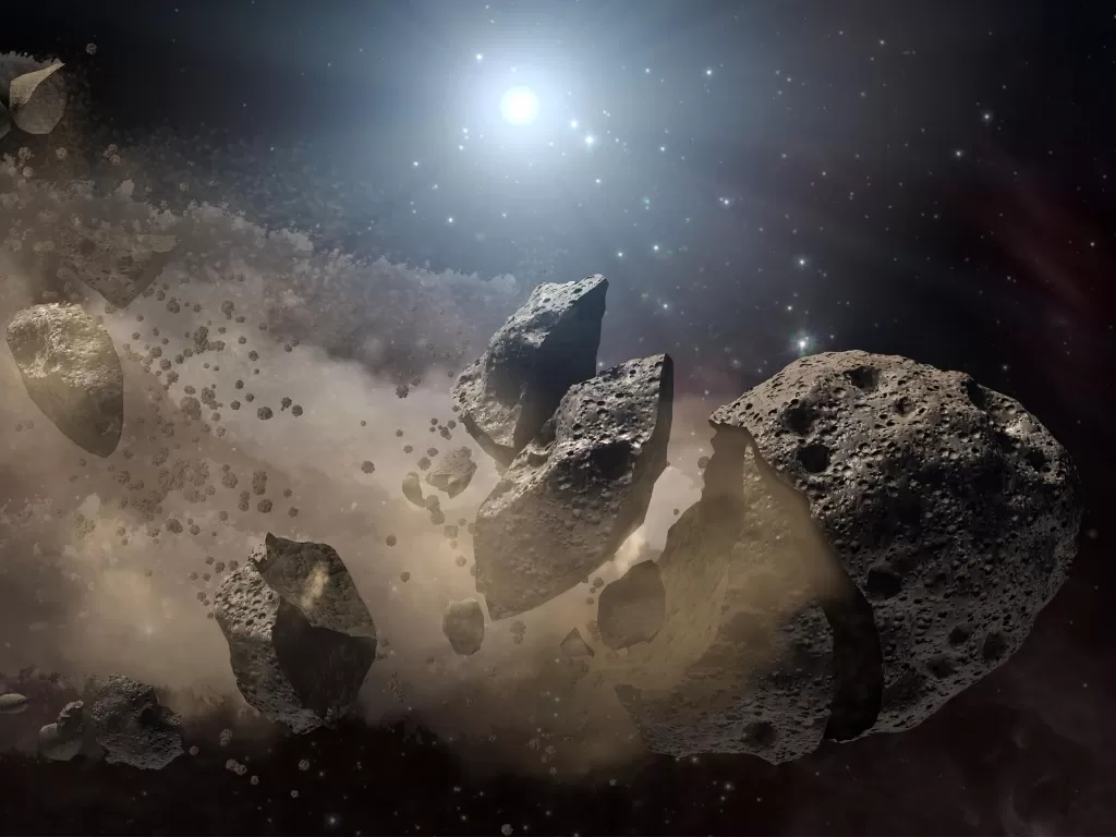 Ilustrasi batuan luar angakasa atau asteroid (photo/Dok. NASA)