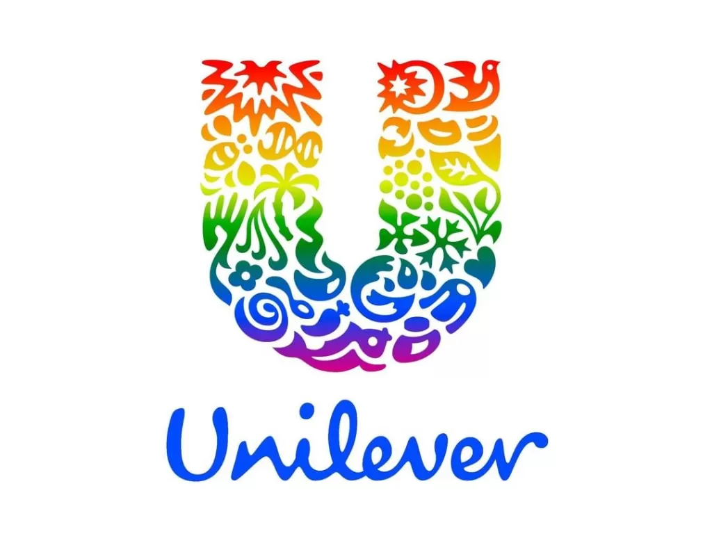 Logo Unilever dengan warna pelangi. (Instagram/unilever)