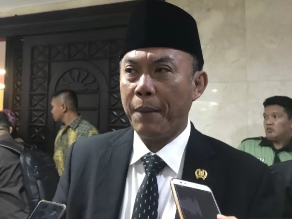 Ketua DPRD DKI Jakarta Prasetio Edi Marsudi ditemui di Gedung DPRD DKI Jakarta, Jakarta Pusat,. (ANTARA/Arindra Meodia)