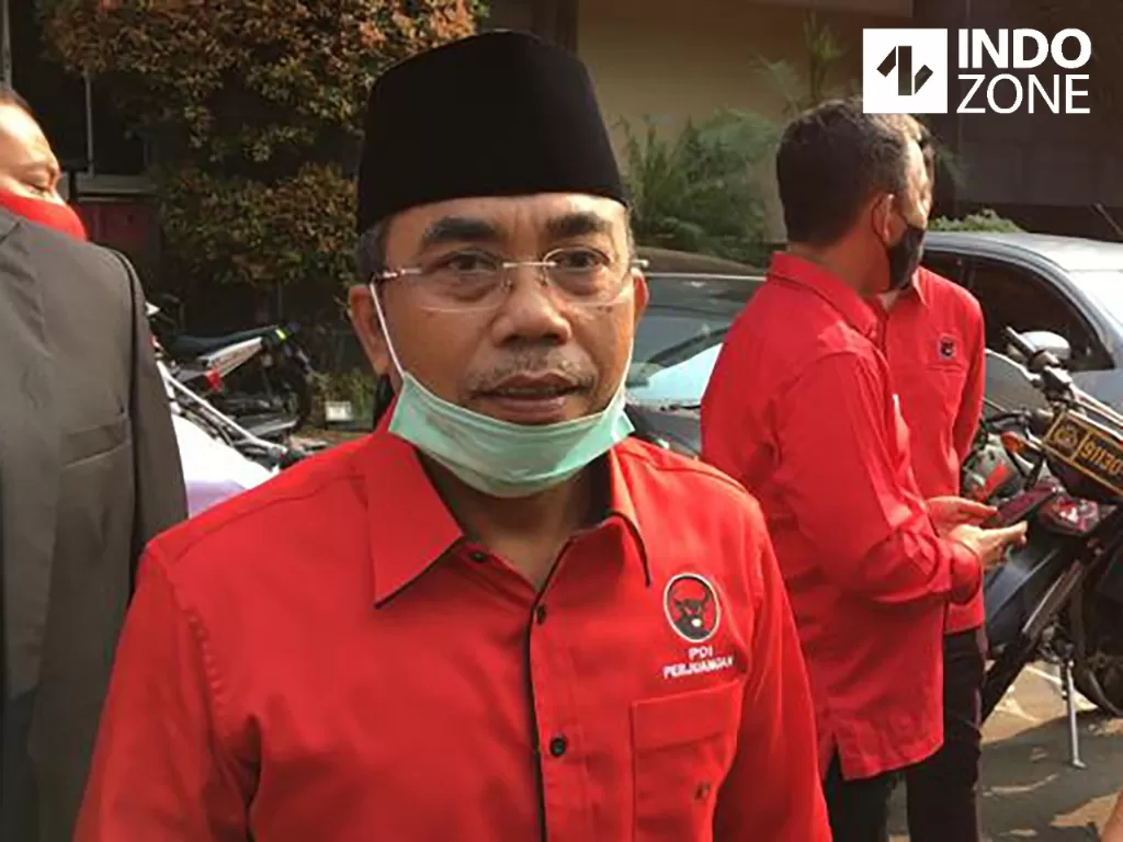 Sekretaris DPD PDIP DKI Jakarta, Gembong Warsono di Polda Metro Jaya. (INDOZONE/Samsudhuha Wildansyah).