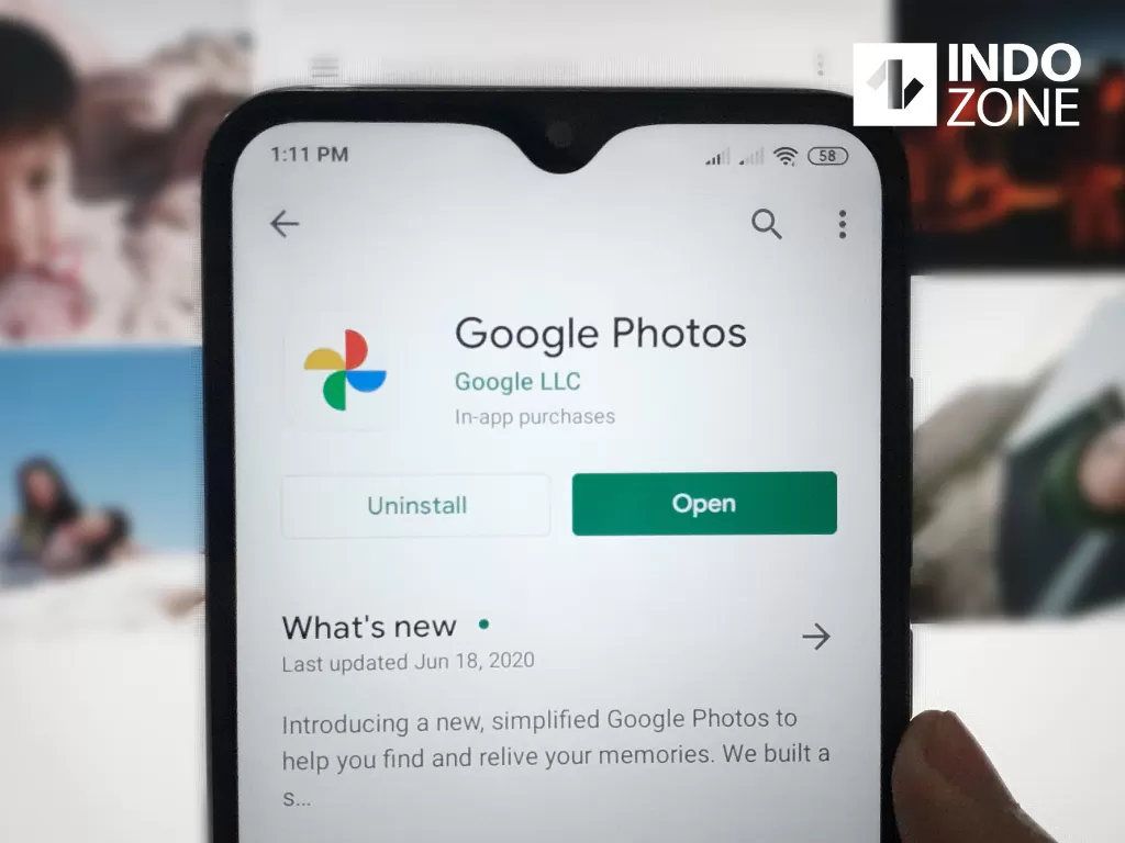 Aplikasi Google Photos di Google Play Store (photo/INDOZONE/Ferry)
