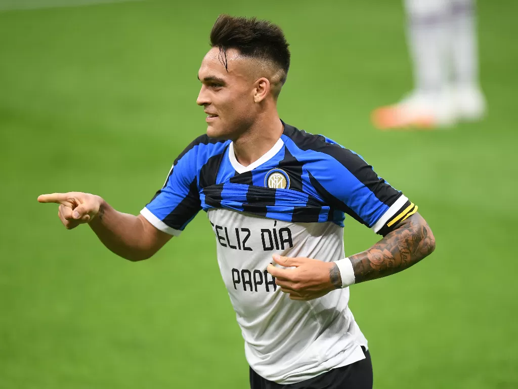 Penyerang Inter Milan, Lautaro Martinez. (REUTERS/Daniele Mascolo)