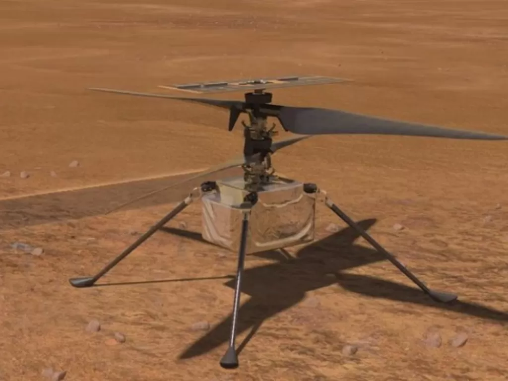 Penampakan helikopter yang akan dikirim ke Mars. (New York Times)