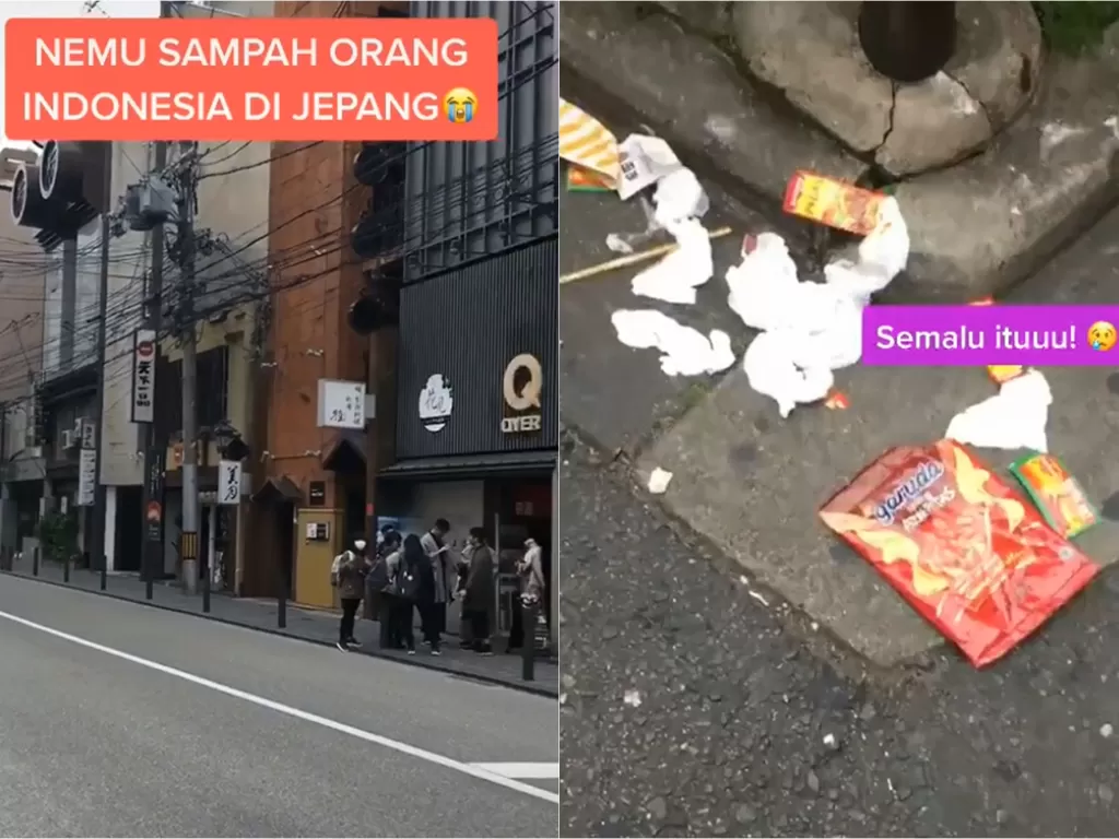 Orang Indonesia diduga buang sampah di Jepang (TikTok/hassanhans)