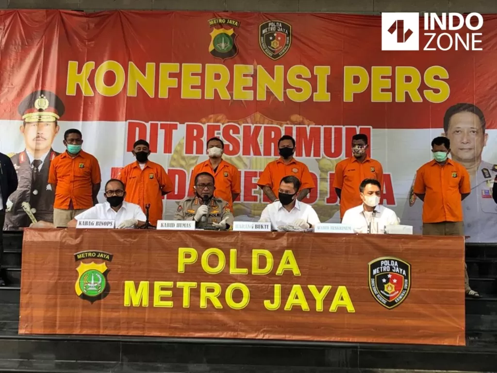 Konferensi pers kasus John Kei cs di Polda Metro Jaya, Jakarta, Senin (29/6/2020). (INDOZONE/Samsudhuha Wildansyah)