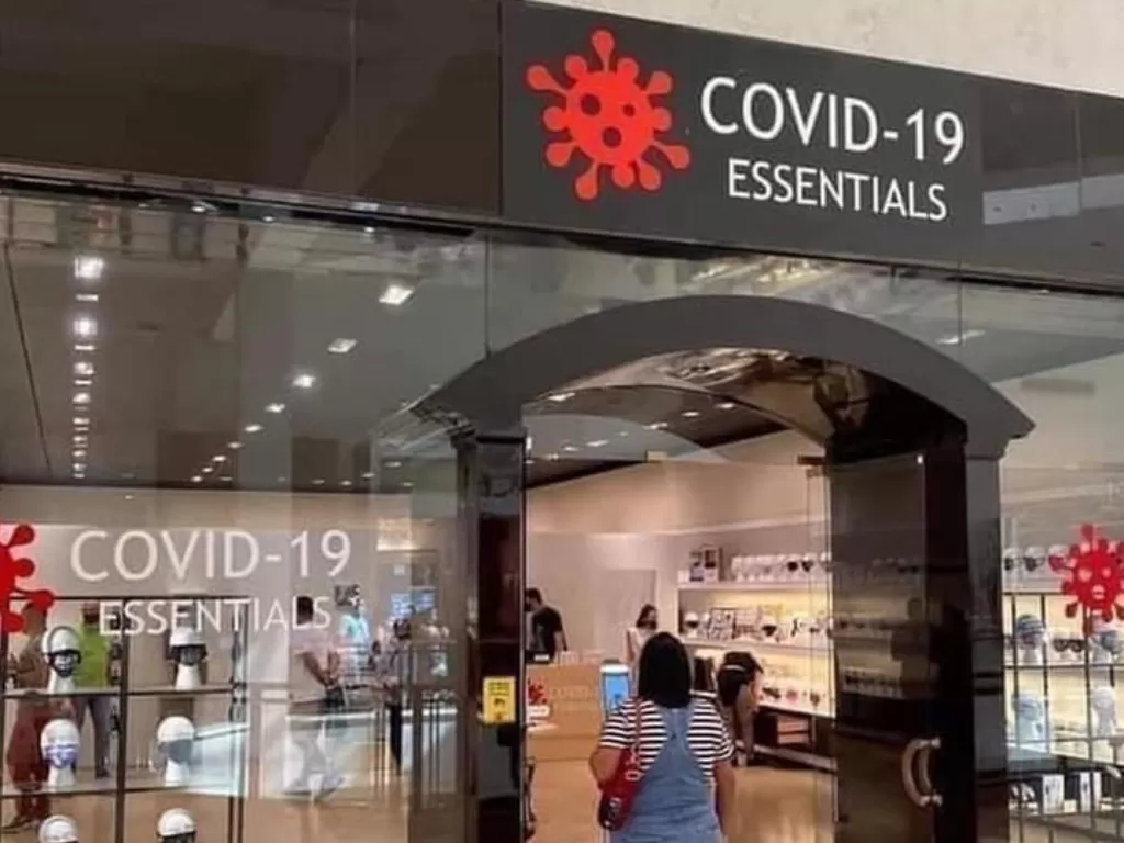 Toko penjualan keperluan untuk virus corona. (Facebook/Martin Woodhead)