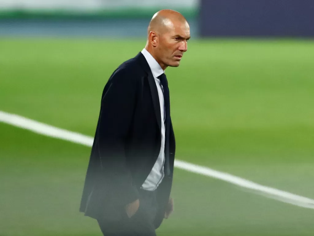 Pelatih Real Madrid, Zinedine Zidane. (REUTERS/Sergio Perez)
