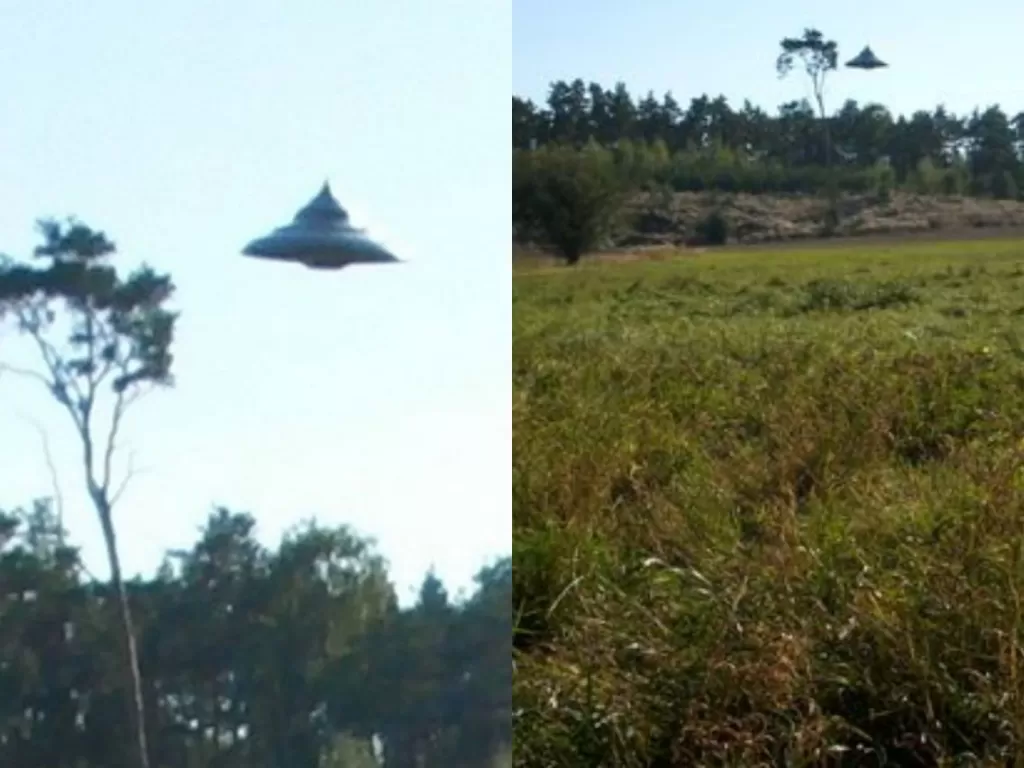 Penampakan UFO di Polandia (Foto: Triangle News)