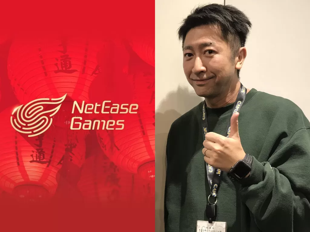 Logo NetEase Games dan Ryosuke Yoshida (photo/NetEase/Twitter/@YoshidaBeer)