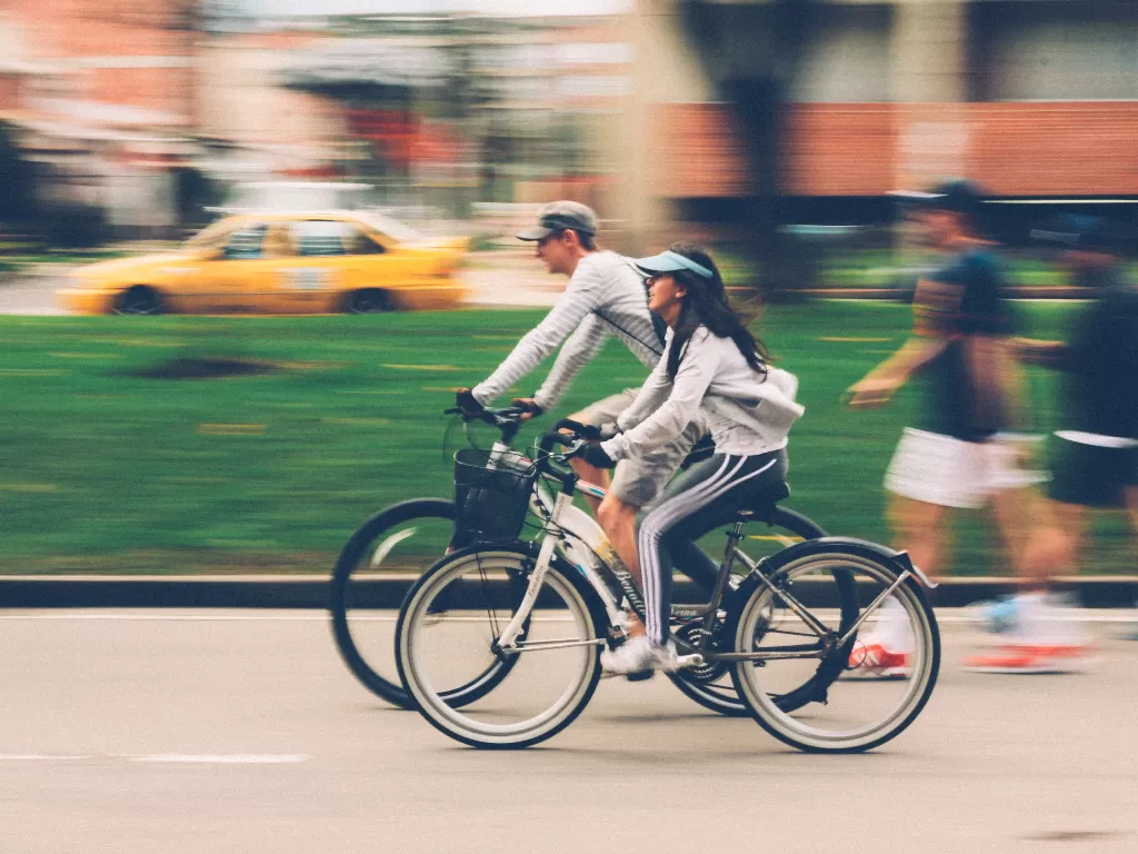 Bersepeda bikin paha besar (Pexels/ Nubia Navarro)