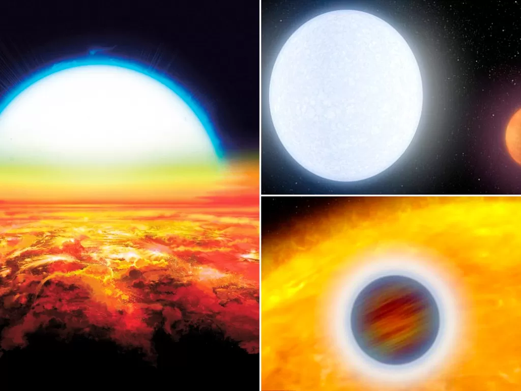 Ilustrasi KELT-9b, planet ekstrem terpanas dan punya 2 musim dingin. (dailymail.co.uk)