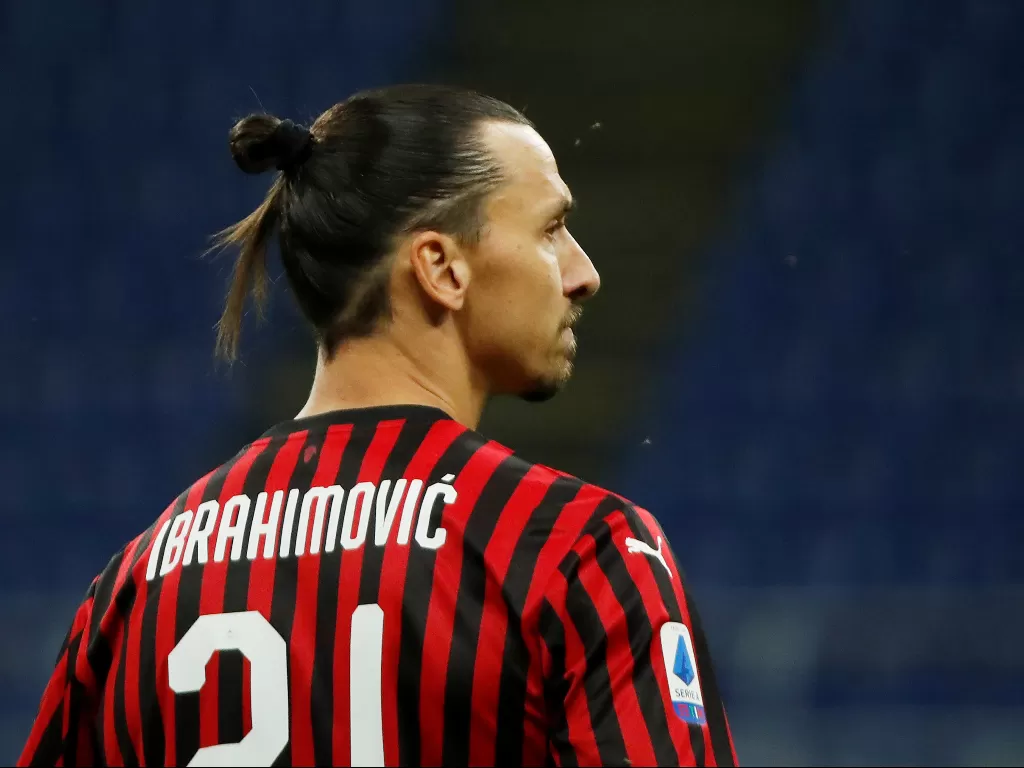 Penyerang AC Milan, Zlatan Ibrahimovic. (REUTERS/Alessandro Garofalo)