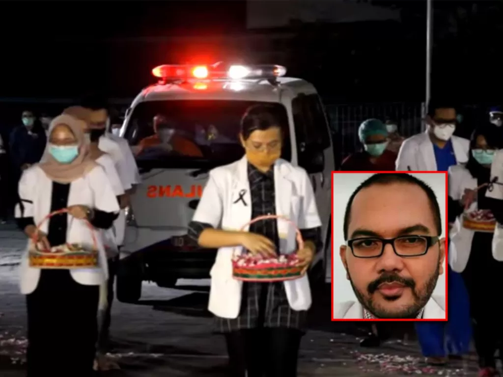 dr Sovian Endy tenaga medis Grobogan gugur akibat covid-19 diiringi isak tangis. (Istimewa)