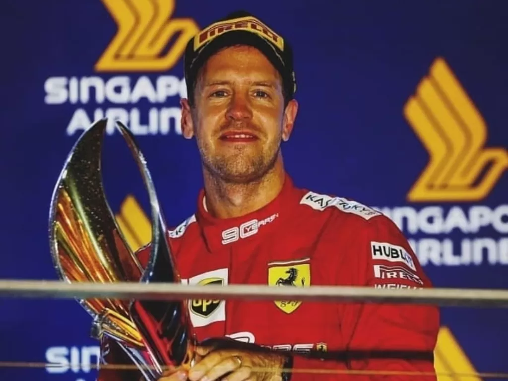 Pembalap senior Ferrari, Sebastian Vettel. (Instagram/@vettelofficial)