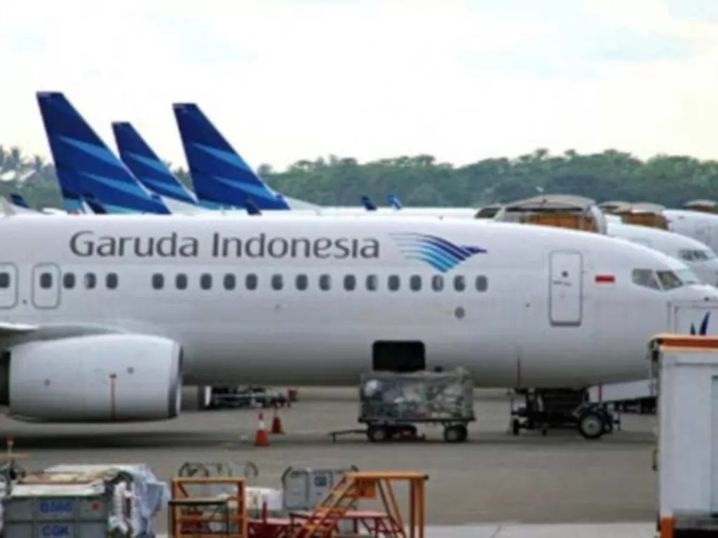 Ilustrasi pesawat milik maskapai Garuda Indonesia. (ANTARANEWS/Tss)