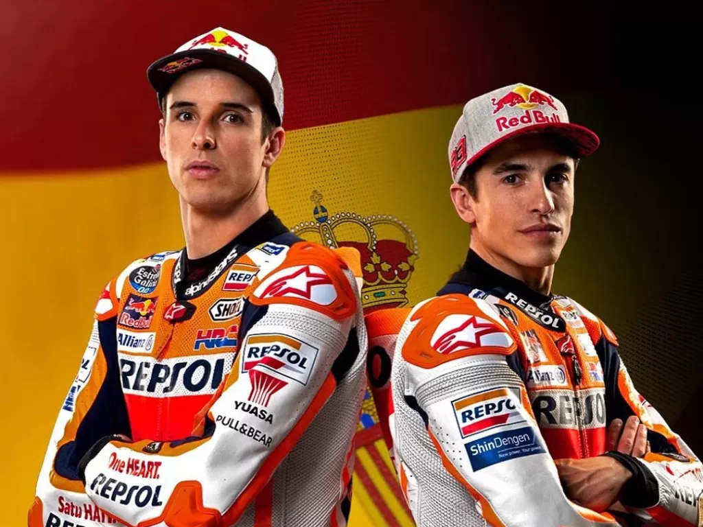Duo pembalap di Honda Repsol, Marc Marquez dan Alex Marquez. (Instagram/@hrc_motogp)