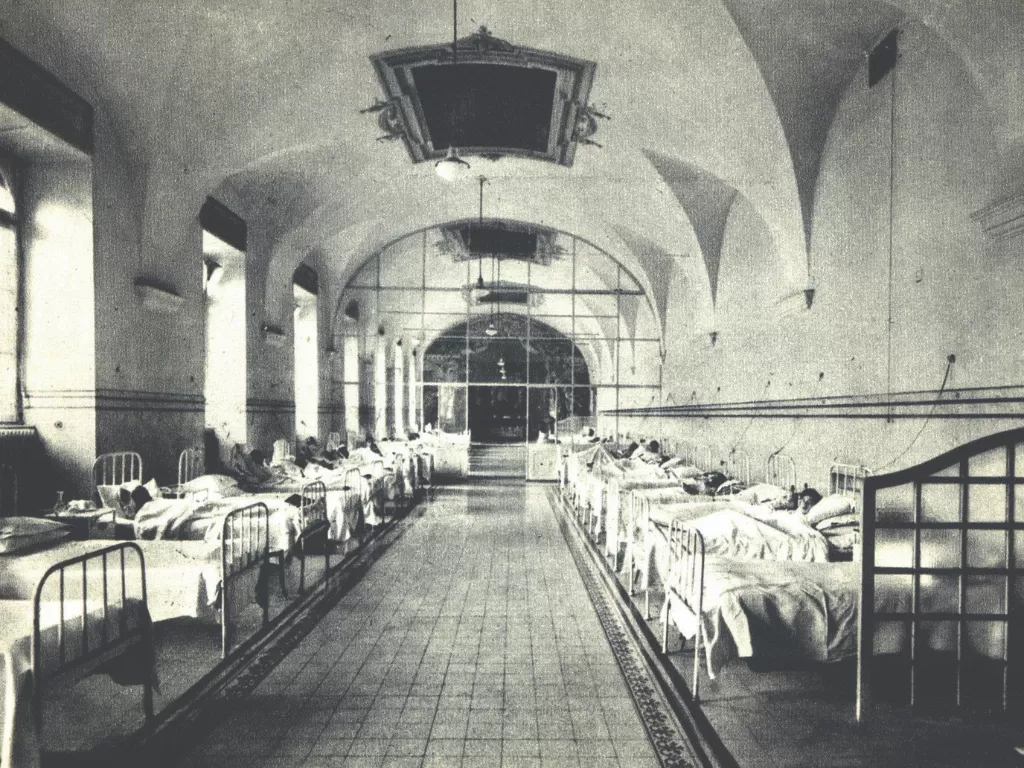 Bangsal pasien sindrok K di rumah sakit  Fatebenefratelli, Roma. (syndromek.com)