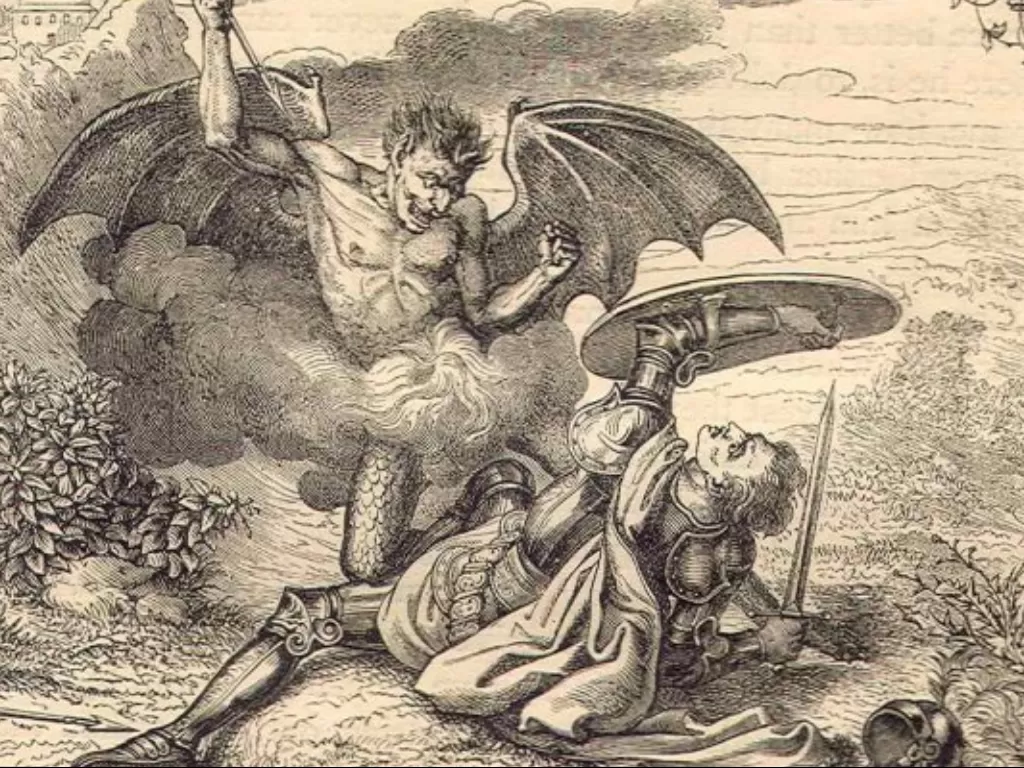 Ilustrasi Apollyon atau Abaddon. (mitologia.fandom.com)
