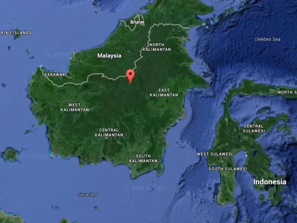 Calon Ibu Kota baru di Kalimantan (Eaglemaps)