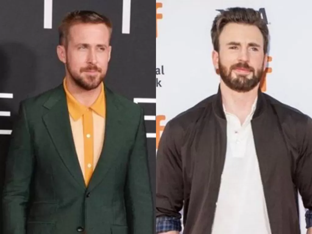 Ryan Gosling dan Chris Evans. (universalpersonality.com)