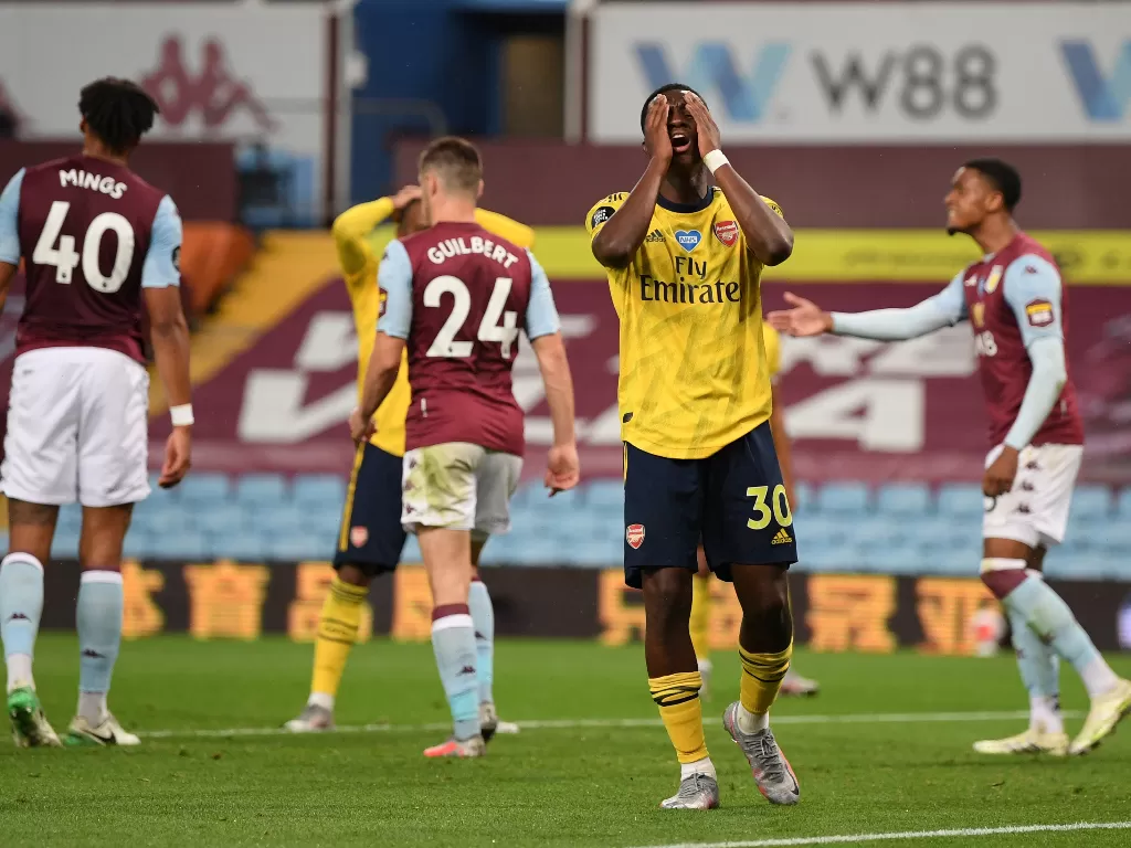 Arsenal kalah 0-1 atas Aston Villa. (REUTERS/Shaun Botterill)