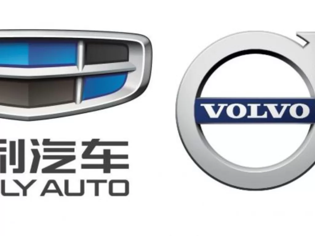 Ilustrasi logo Geely dan Volvo. (Dok. Paultan)