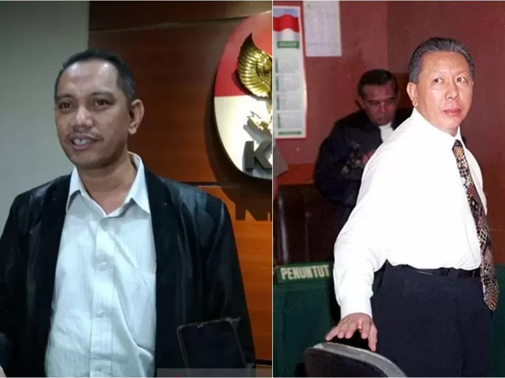 Kiri: Wakil Ketua KPK, Nurul Ghufron. (Antara/Benardy Ferdiansyah). Kanan: Terdakwa dalam kasus Bank Bali, DJoko S. Tjandra. (ANTARA FOTO/Irham)
