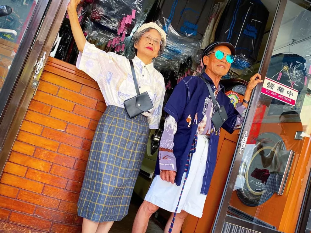 Pasangan lansia yang fashionable. (Instagram/@wantshowasyoung)
