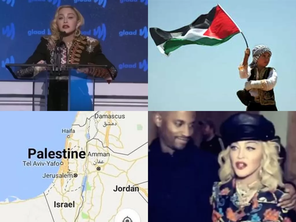 Madonna dukung wilayah Palestina dikembalikan pada Google Maps.