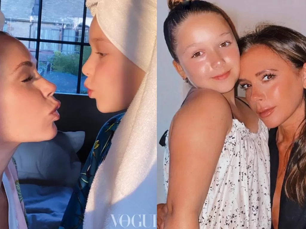 Victoria Beckham dan putrinya (Instagram/@victoriabeckham/@victoriabeckhambeauty)