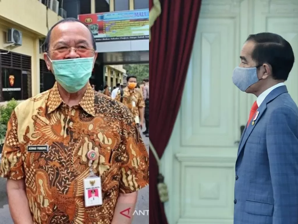Kiri: Wakil Wali Kota Surakarta, Achmad Purnomo. (ANTARA/Bambang Dwi Marwoto), kanan: Presiden Jokowi (Instagram/Jokowi)