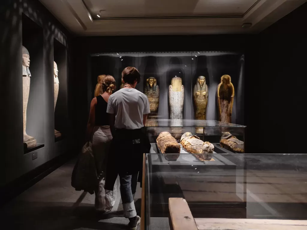 Ilustrasi pameran mummi di sebuah museum. (Pexels)