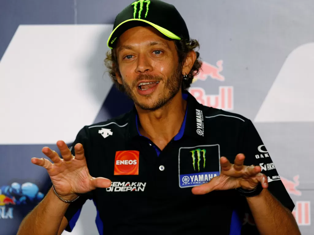 Pembalap Monster Energy Yamaha, Valentino Rossi. (REUTERS/MARCELO DEL POZO)