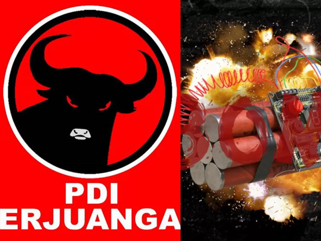 Kantor PDIP Bogor dibom molotov. (Ilustrasi: Indozone)