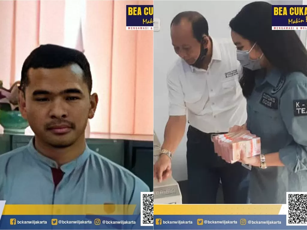PS, tersangka yang ditangkap Bea Cukai Jakarta karena peredaran barang ilegal (Instagram/@bckanwiljakarta)
